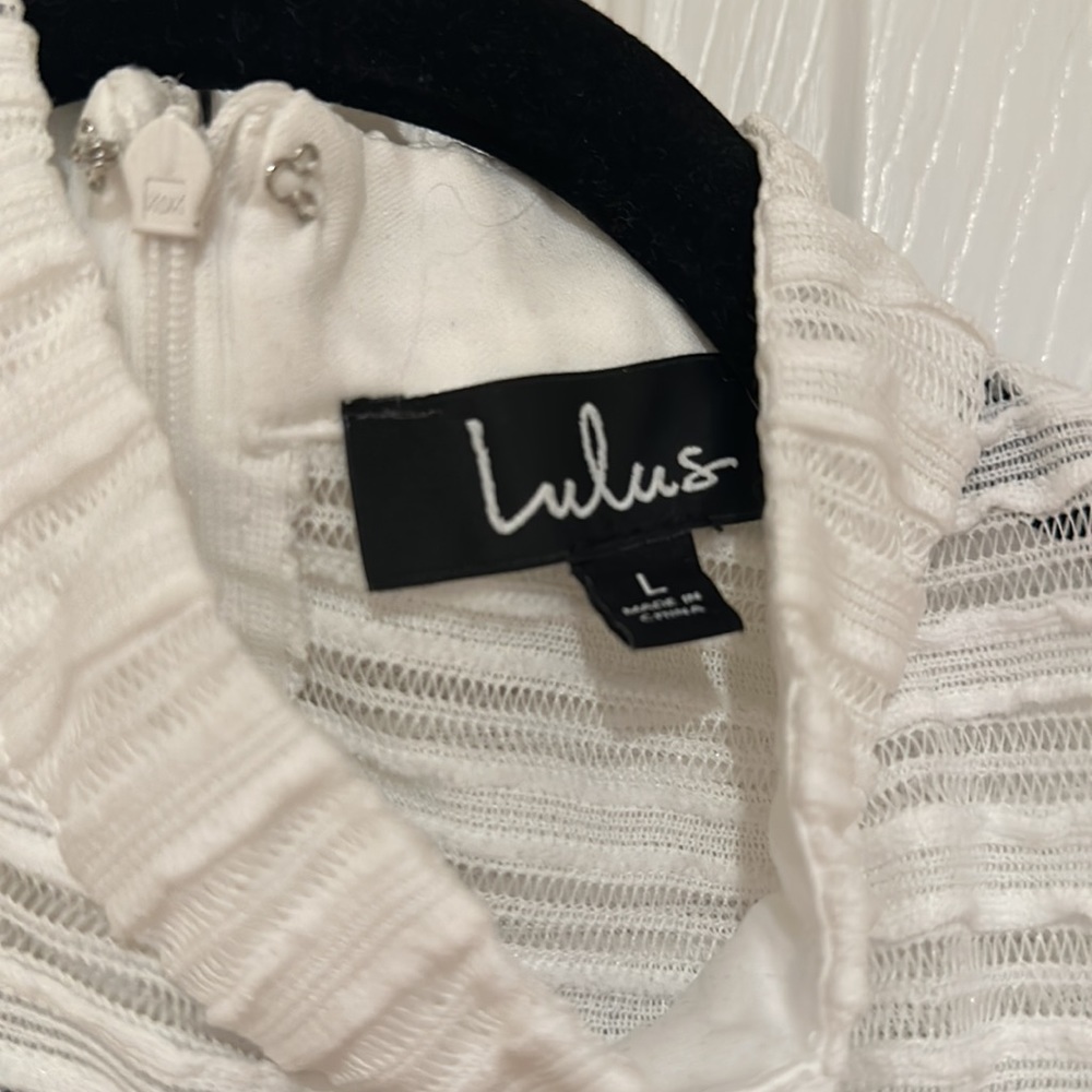 Lulu’s For Always White Ruffle Dress - Picture 5 of 6
